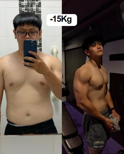 Bron’s supplied before-and-after transformation photo